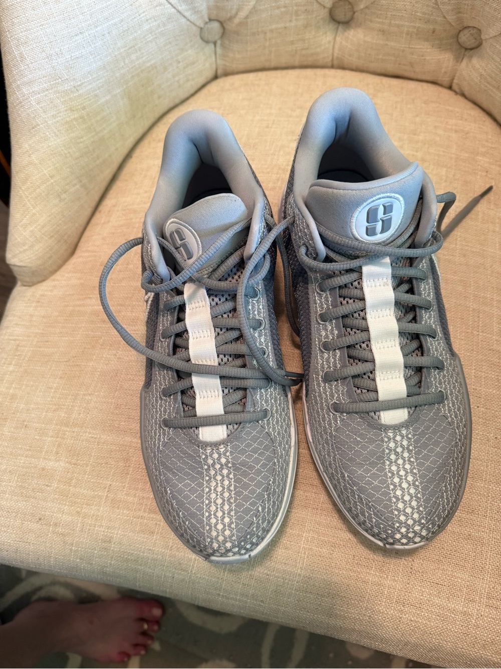 Nike Grey Athletic Lace-Up Sneakers